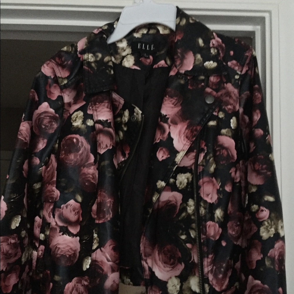 Floral jacket pleather